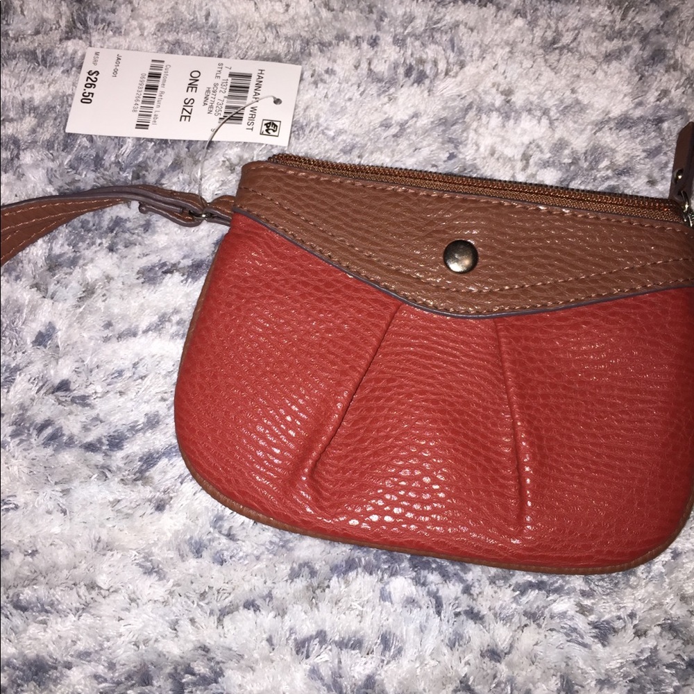 Cute Small burgundy leather purse